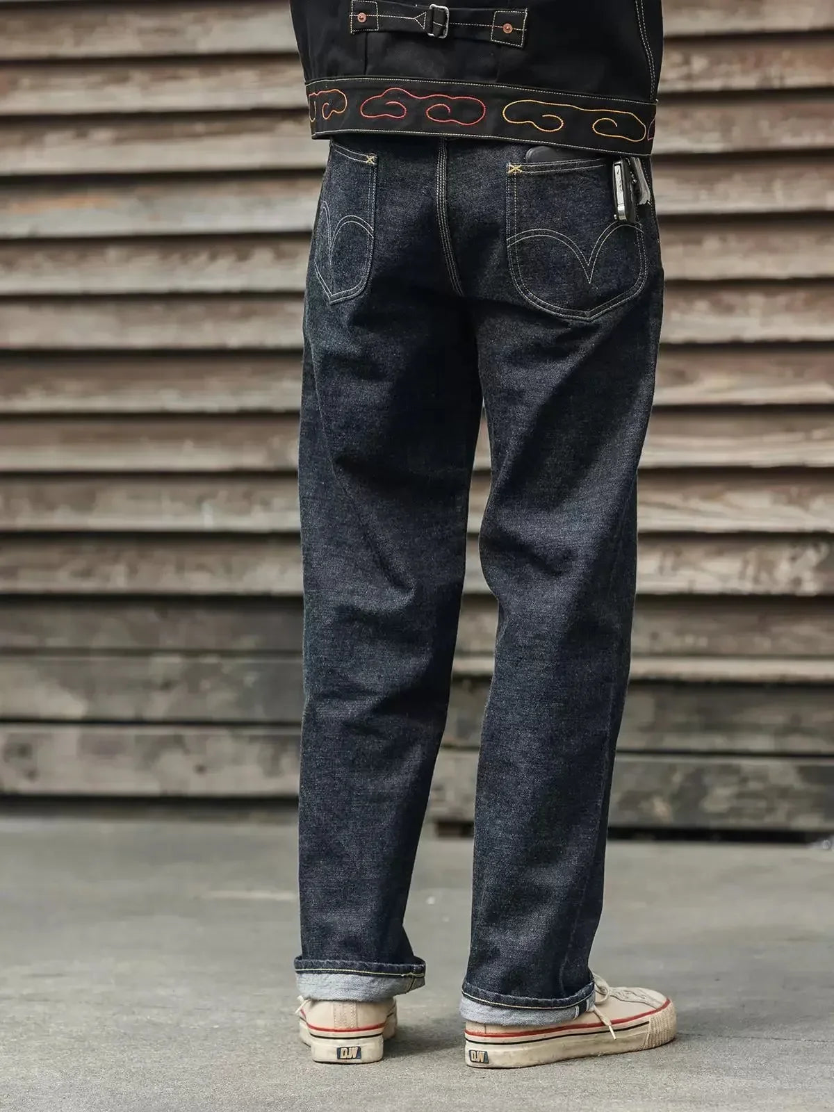 Non Stock 1936 Model Cowboy Selvedge Denim Jeans 36101B Amekaji Cinch Back Men Pants