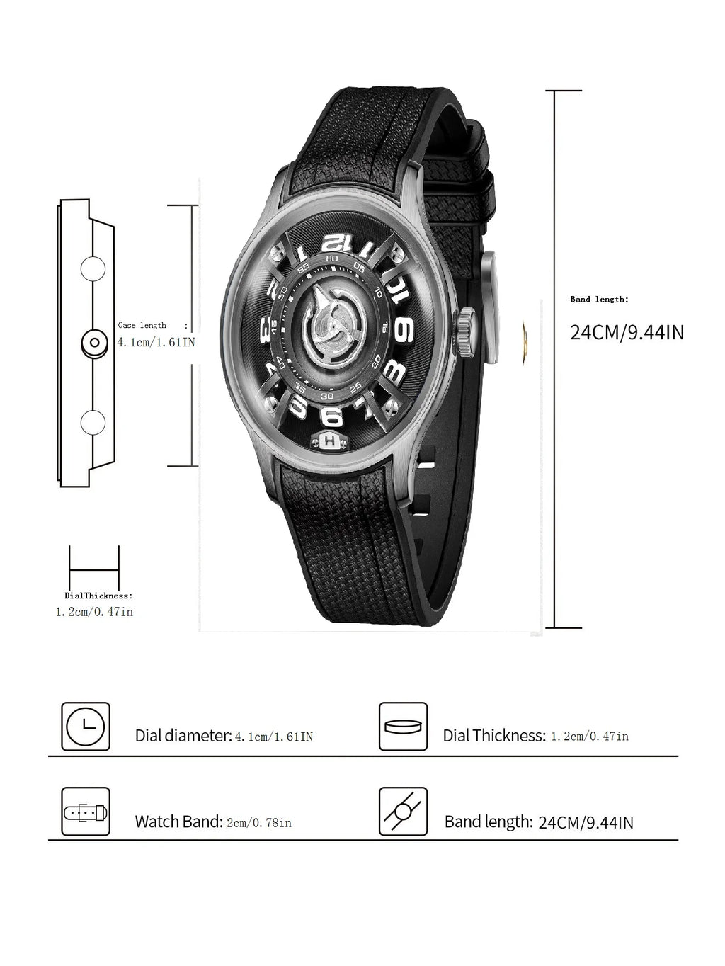 OBLVLO men's mechanical watches, automatic winding mechanical watches, novel and creative men's watches, men's timepieces, uniqu