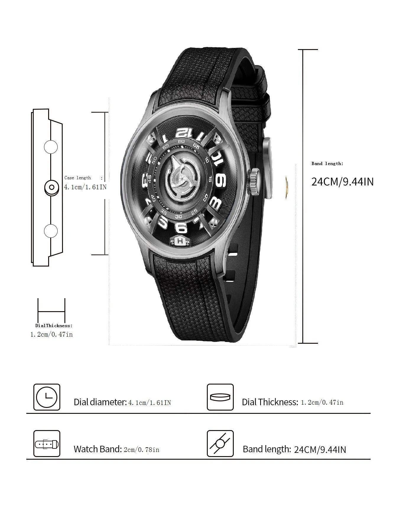 OBLVLO men's mechanical watches, automatic winding mechanical watches, novel and creative men's watches, men's timepieces, uniqu