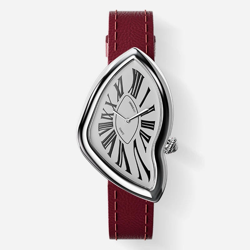 CRONUSART Women Quartz Watch 28mm*46mm Luxury Ladies Wristwatch Irregular Case Crystal Mirror Thickness 8.1mm