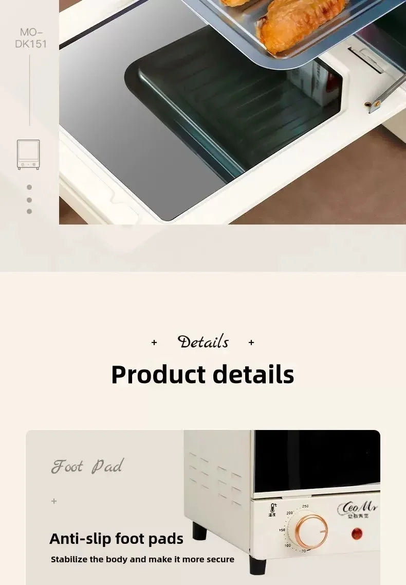 12L Electric Air Fryer Toaster Oven Mechanical 360°Baking Convection Deep Fryer Oil Free Large Capacity Kitchen Appliance