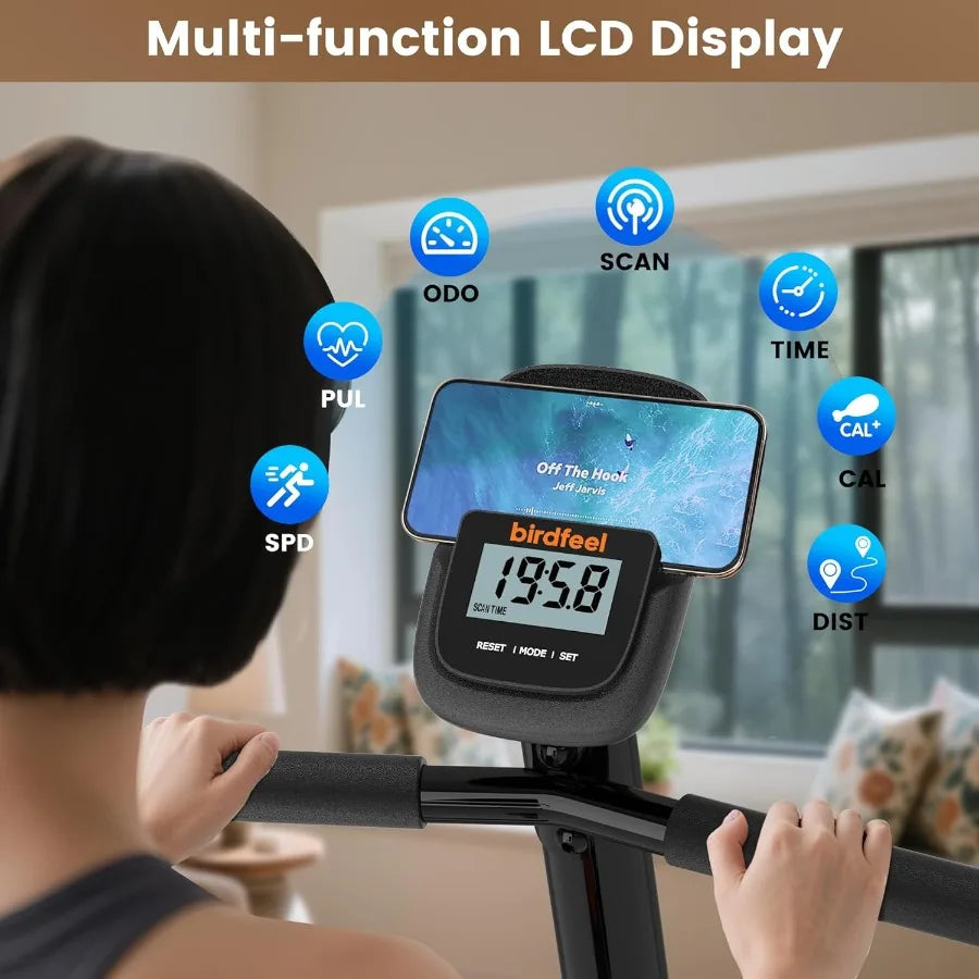 Recumbent Exercise Bike for Home Use: Ideal for Adults and Seniors Supports Up to 400 Pounds Features 16 Adjustable Gears and C