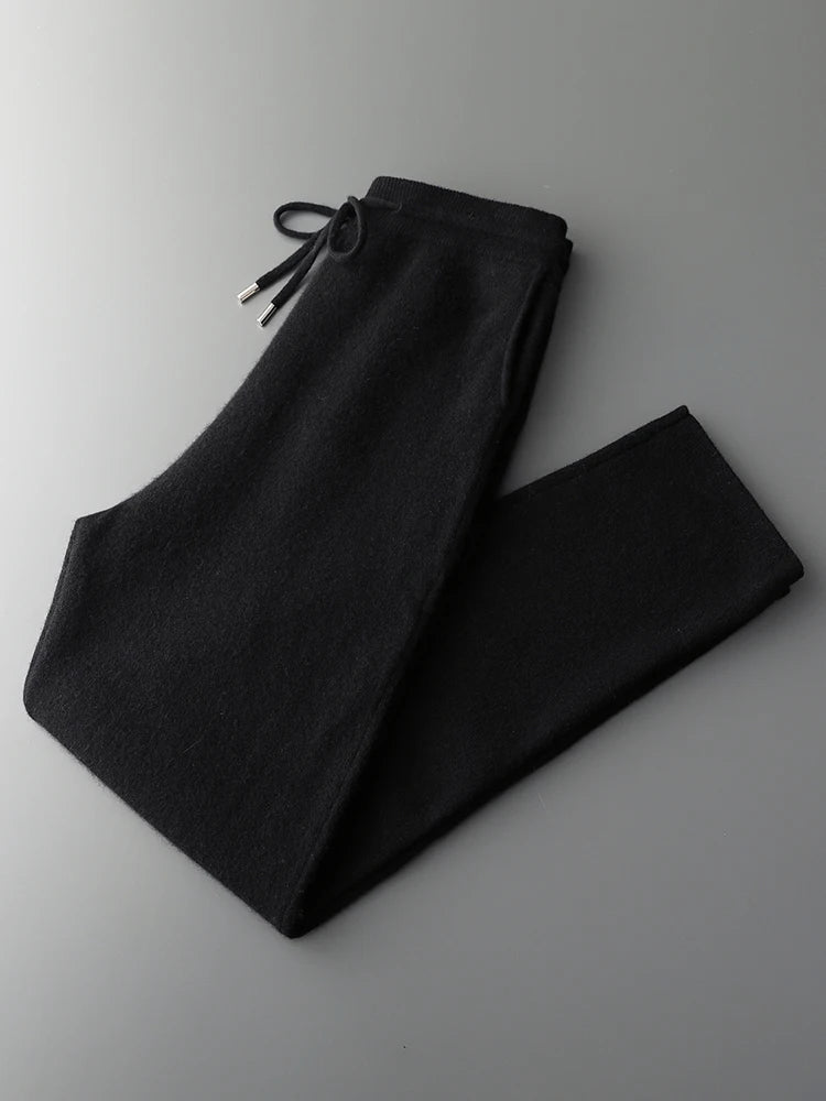 Men' 100% Cashmere Sweater Coat Cashmere Pants Suit Autumn Winter Thick Soft Warm Cashmere Knitwear Smart Casual Cashmere Suit