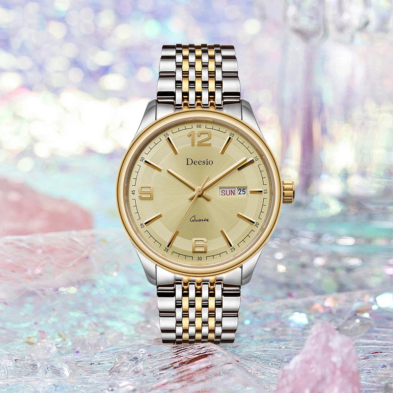 Deesio Women's Watch N92 Fashion Classics Bussiness Quartz Watches Steel Band Waterproof 30m Wristwatch Luxury Accessories Women