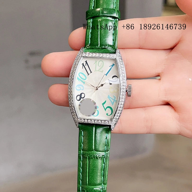 2025 luxury brand watch for lady Tonneau-shaped case quartz movement crafted by Francky Mullery inspiration