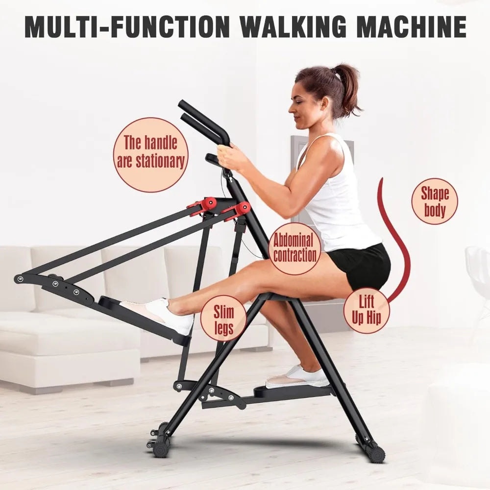 Air Walk Elliptical Glider Machine,Ellipse Home Cross-Training Arm/Leg Cardio Workout Machine for Senior & Adult,Side Sway Actio