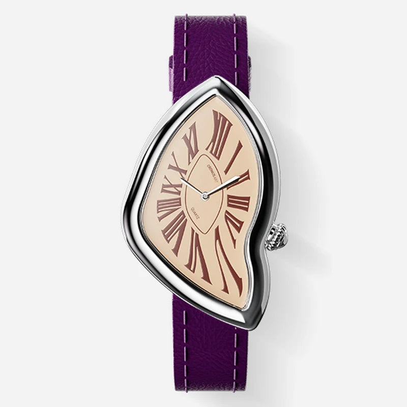 CRONUSART Women Quartz Watch 28mm*46mm Luxury Ladies Wristwatch Irregular Case Crystal Mirror Thickness 8.1mm