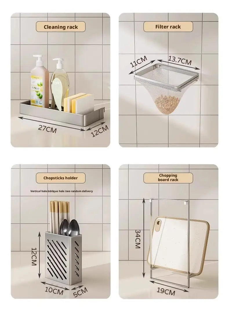 Adjustable Sink Drying Rack Over The Sink Dish Drying Holder Stainless Steel Kitchen Storage Dish Drainer Auto Drainage Hanger