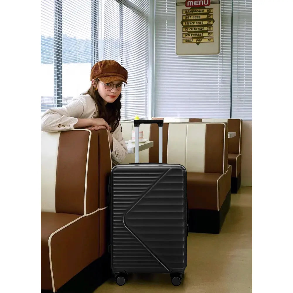 HIFINE TOURIST 20"/24"/28" 3 Pcs/set in ABS Spinner Wheel Luggage Carry on Suitcase Matching Color TSA Combination Lock