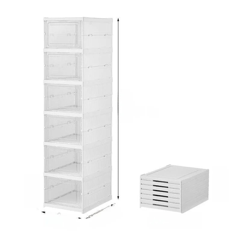 No-Install One-Piece oe Ra Simple Flip-Cover Sle Plastic Transparent Staable oe Box Easy-To-Use oe Storage Organizer