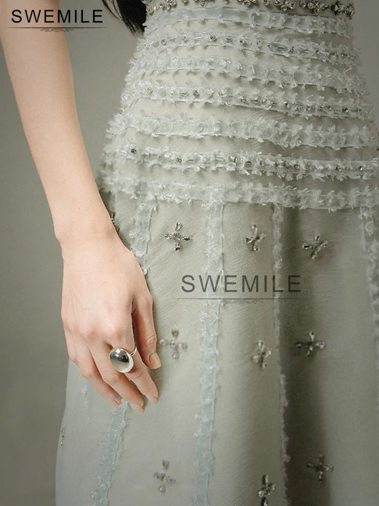 SWEMILE Elegant Strapless Diamond Evening Dresses 2025 A-Line Prom Gowns Customized robes de soirée فساتين للمناسبات الخاصة
