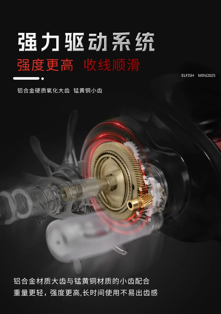 Valley Mini 2025 Baitcasting Reel with Magnetic Brake and 9+1 Bearings for River Fishing