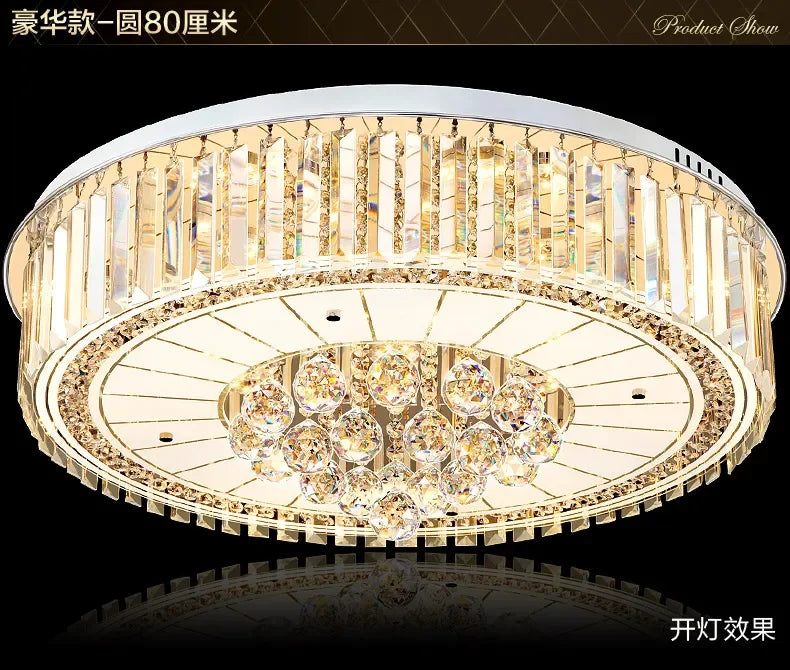 2025Crystal LED Ceiling Chandelier Living Room Decor Gold Lustre Luxury Lighting Dining Bedroom Island Light Indoor Ceiling Lamp