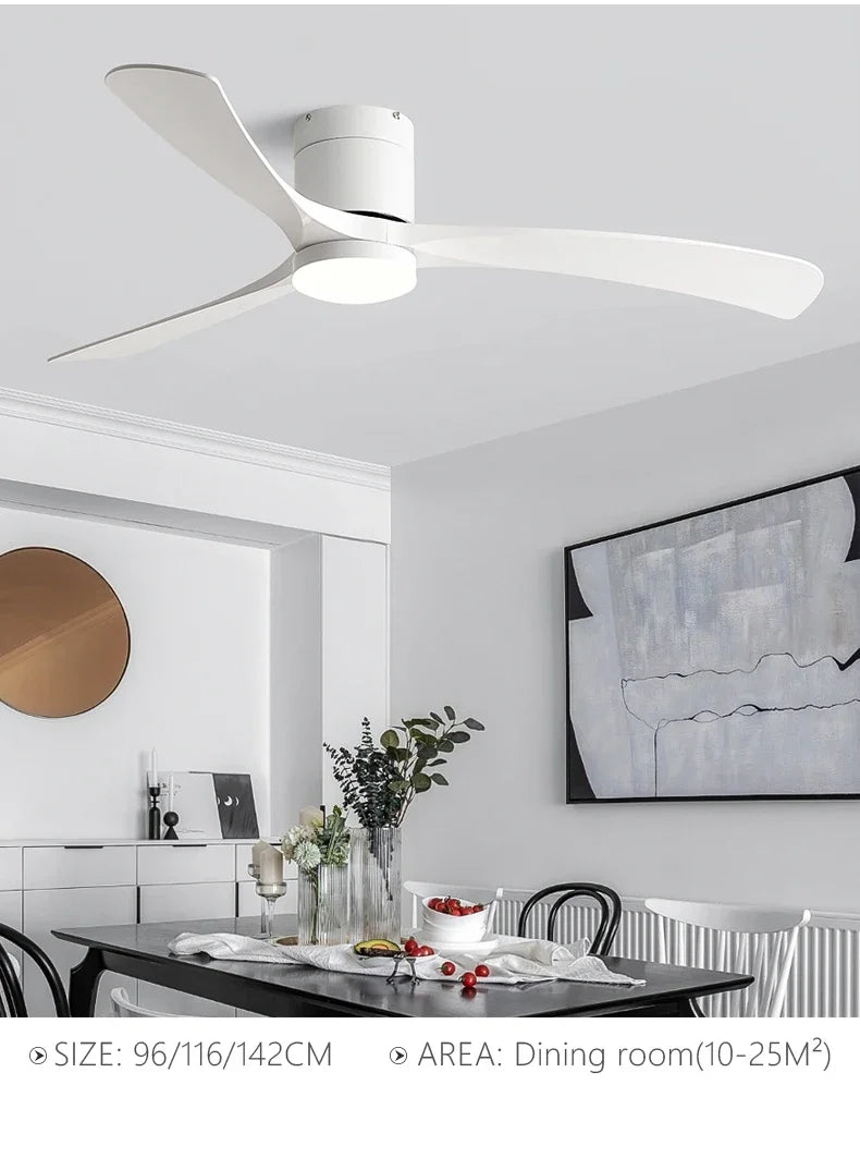 38/56Inch Low Floor Ceiling Fan Light Modern Black ABS Blade DC Remote Control Led Fan Lights Restaurant The bedroom 110V 220V