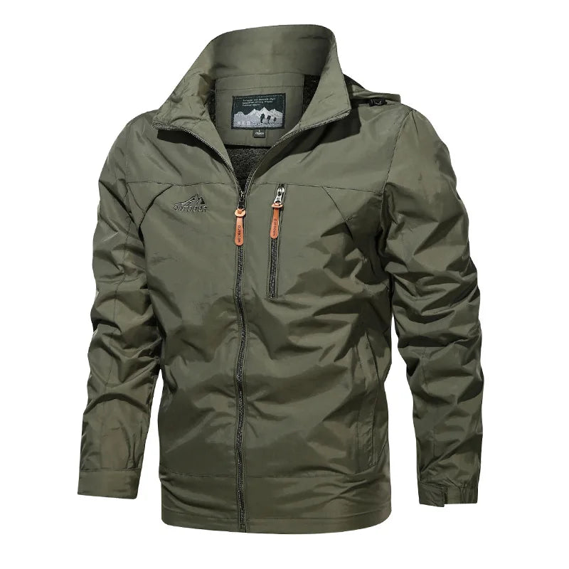 Men's Sports Jacket Men's 2025 Spring and Autumn New Solid Color Casual Windproof and Waterproof Jacket Winter Jacket