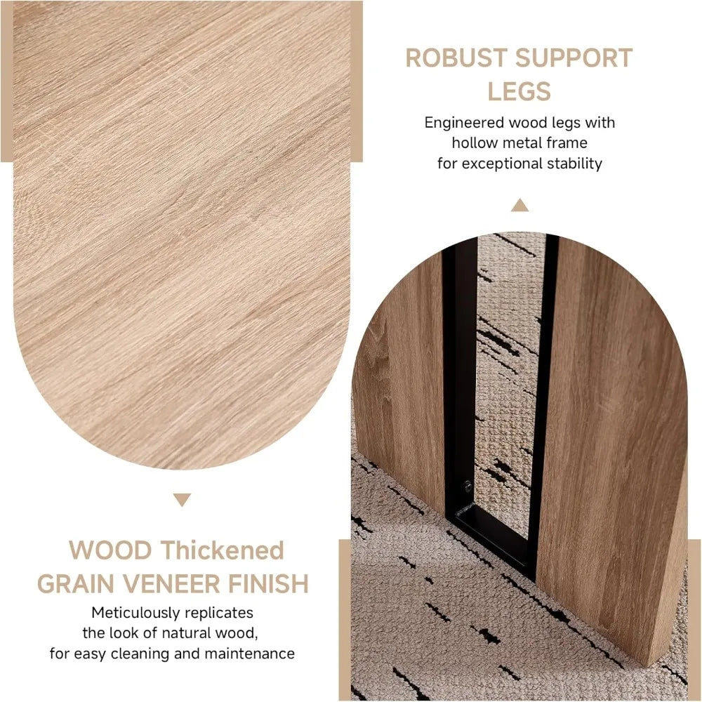 Dining Table for 4- 6 People,Rectangular Farmhouse Kitchen Table with Heavy Duty Legs for Apartment Living Room Work Home Office