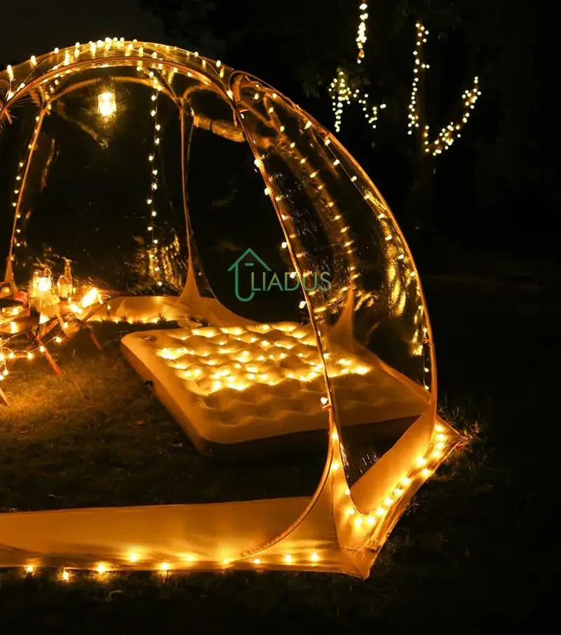 Portable Folding Transparent Outdoor Tent Starry Sky Bubble House Waterproof Winter Sunshine Windproof Camping Shade