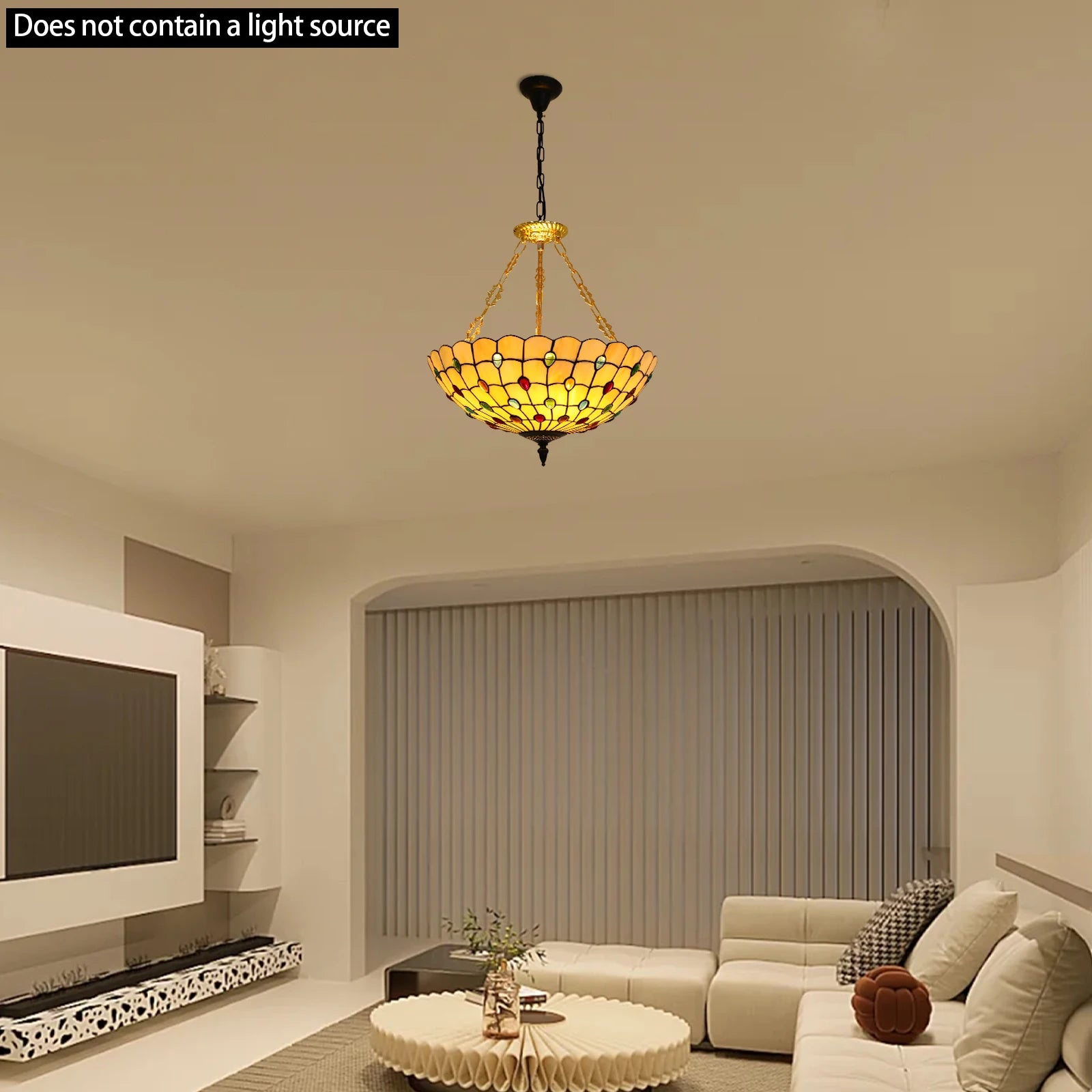 25W Ceiling Light With Gloves Colourful Tiffany Style Ceiling Mount Chandelier Indoor Build to Last Good Lighting Effects