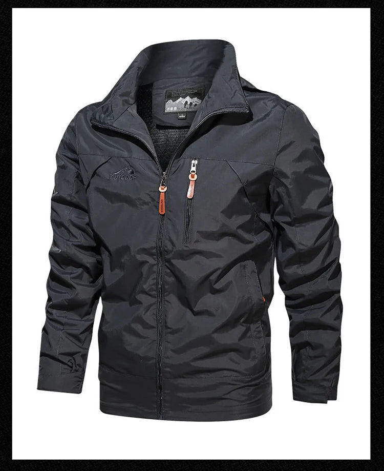 Men's Sports Jacket Men's 2025 Spring and Autumn New Solid Color Casual Windproof and Waterproof Jacket Winter Jacket