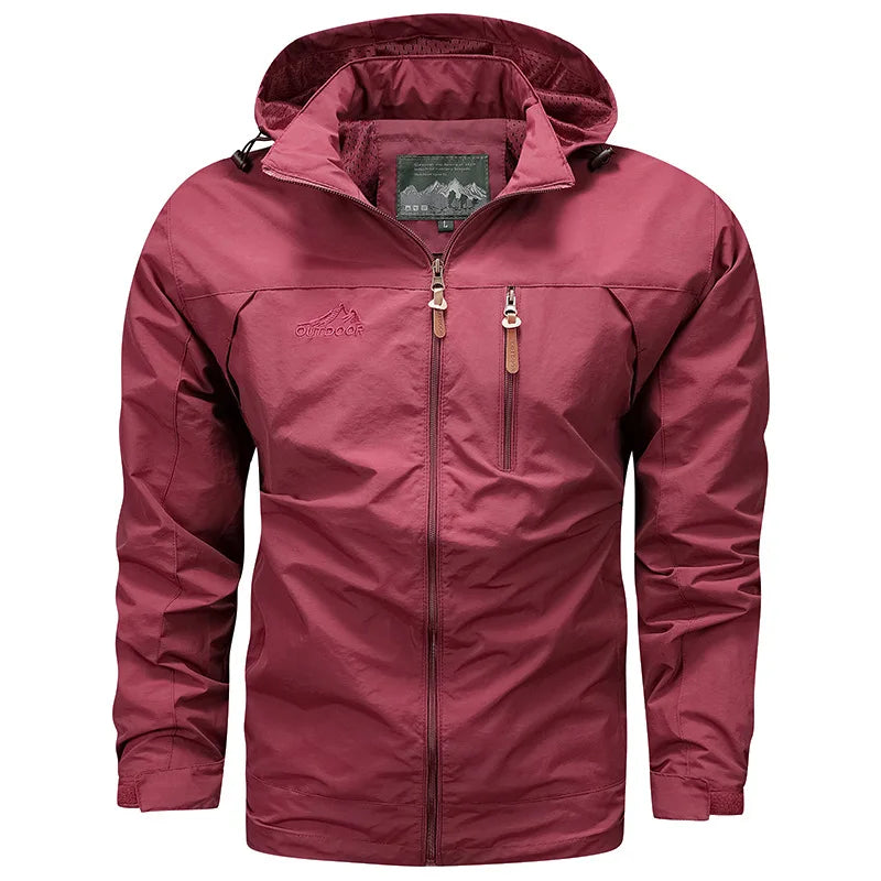 Men's Sports Jacket Men's 2025 Spring and Autumn New Solid Color Casual Windproof and Waterproof Jacket Winter Jacket