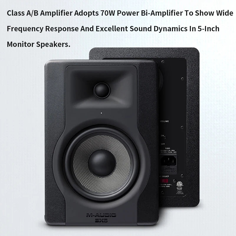 5 Inch Active Speaker100W Monitor Speakers 52Hz-35kHz HiFi Audio 3-Way Sound Box XLR TRS TS For Home Theater DJ Studio Stage