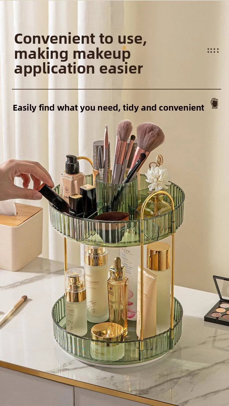 Luxury Rotating eup Storage Ra Perfume Cosmetic Organizer elf for Batoom Kitchen Desktop Skin Care Products Holder