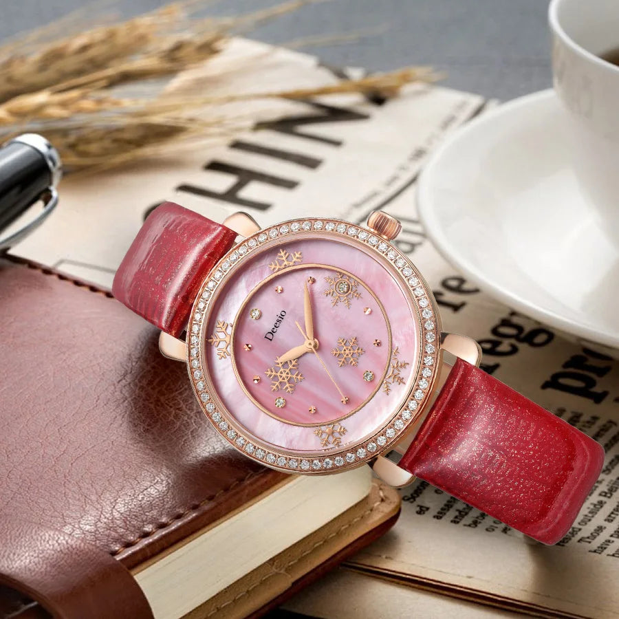 Deesio Original Design Watch Woman E2010 30m Waterproof Trend Quartz Wristwatch Fashion Luxury Band Women's Wristwatch Clock Y2k