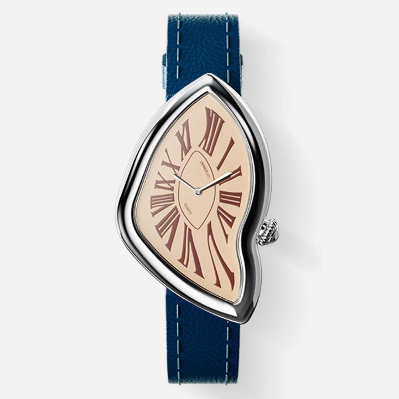 CRONUSART Women Quartz Watch 28mm*46mm Luxury Ladies Wristwatch Irregular Case Crystal Mirror Thickness 8.1mm