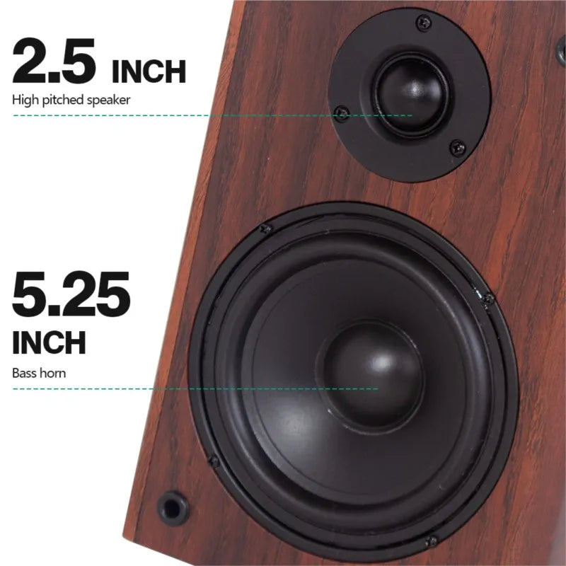 5 inch Passive Speakers 50W Sound Box 88dB Sensitivity Bookshelf Speaker 4-8ohm Monitor Audio XLR Input For Desktop Home Theater