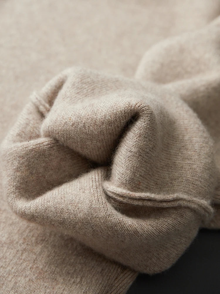 Men' 100% Cashmere Sweater Coat Cashmere Pants Suit Autumn Winter Thick Soft Warm Cashmere Knitwear Smart Casual Cashmere Suit