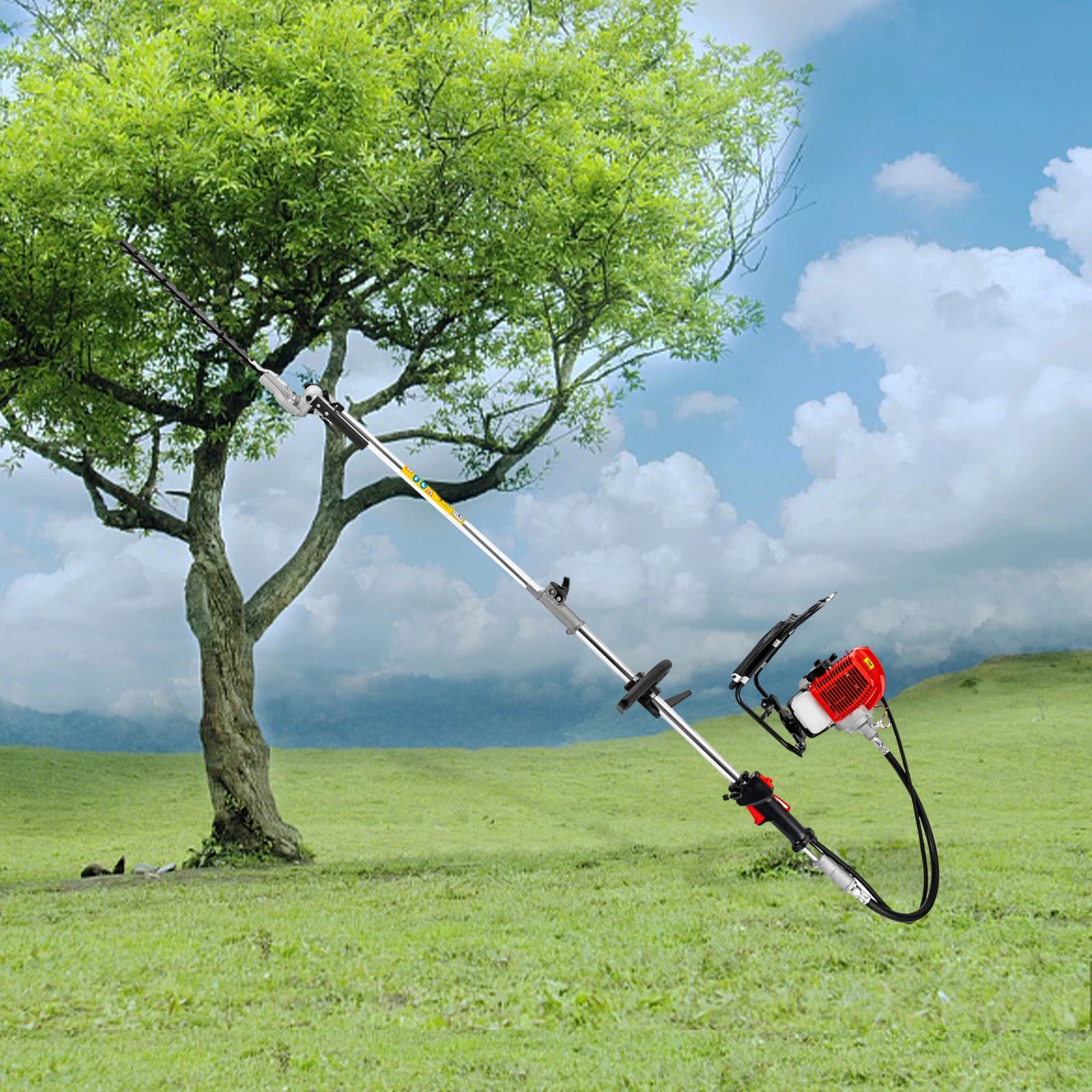 Powerful 52cc 4 in 1 Multi Functional Trimming Tools Gas Hedge Trimmer Weed Eater String Trimmer  Brush Cutter Pole Saw