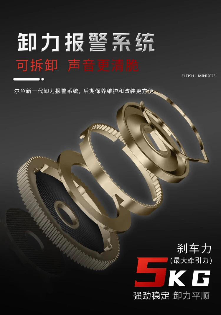 Valley Mini 2025 Baitcasting Reel with Magnetic Brake and 9+1 Bearings for River Fishing