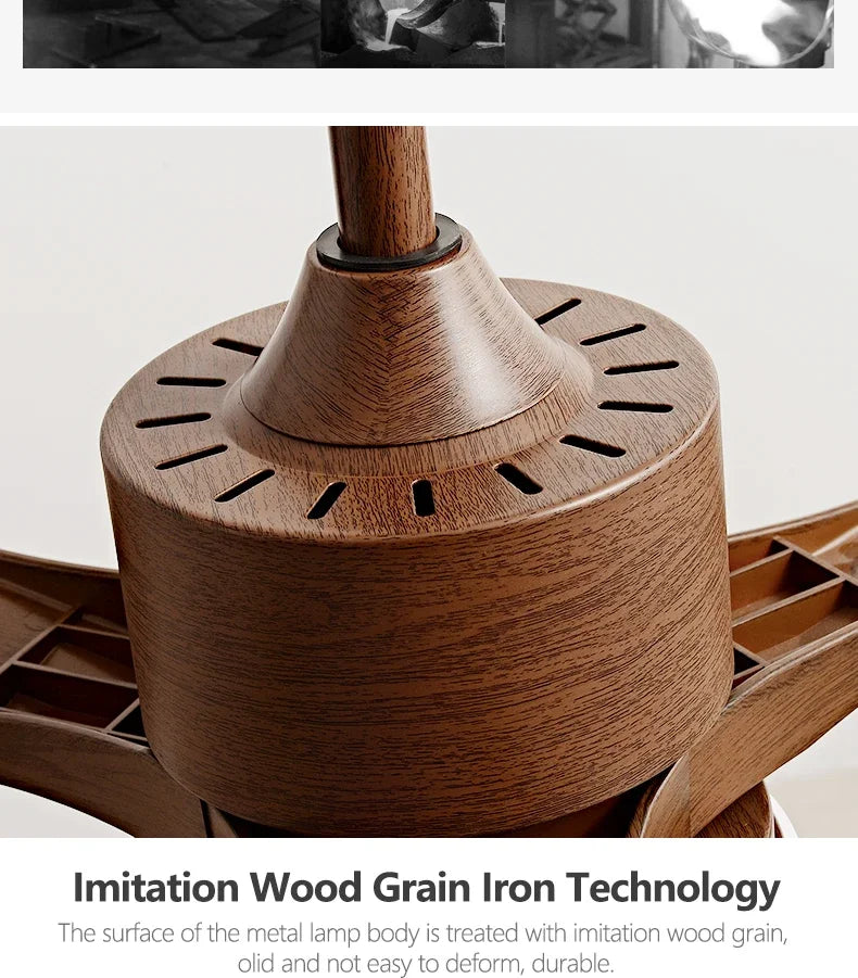 Modern Nordic Led Ceiling Fans with Lights Home Decoration Strong Wind with Focus Lamps for Kitchen Living Dining Room With Fan