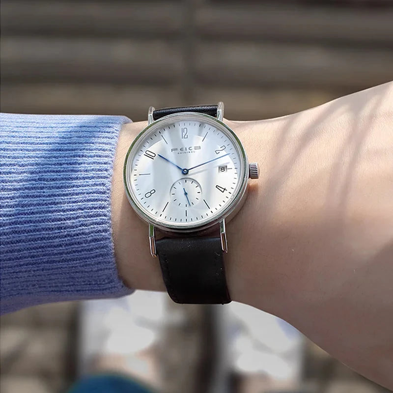 FEICE Unisex Wristwatch Bauhaus Men's Watches Automatic Mechanical Watch Stainless Steel Waterproof Casual Fashion Watch FM201