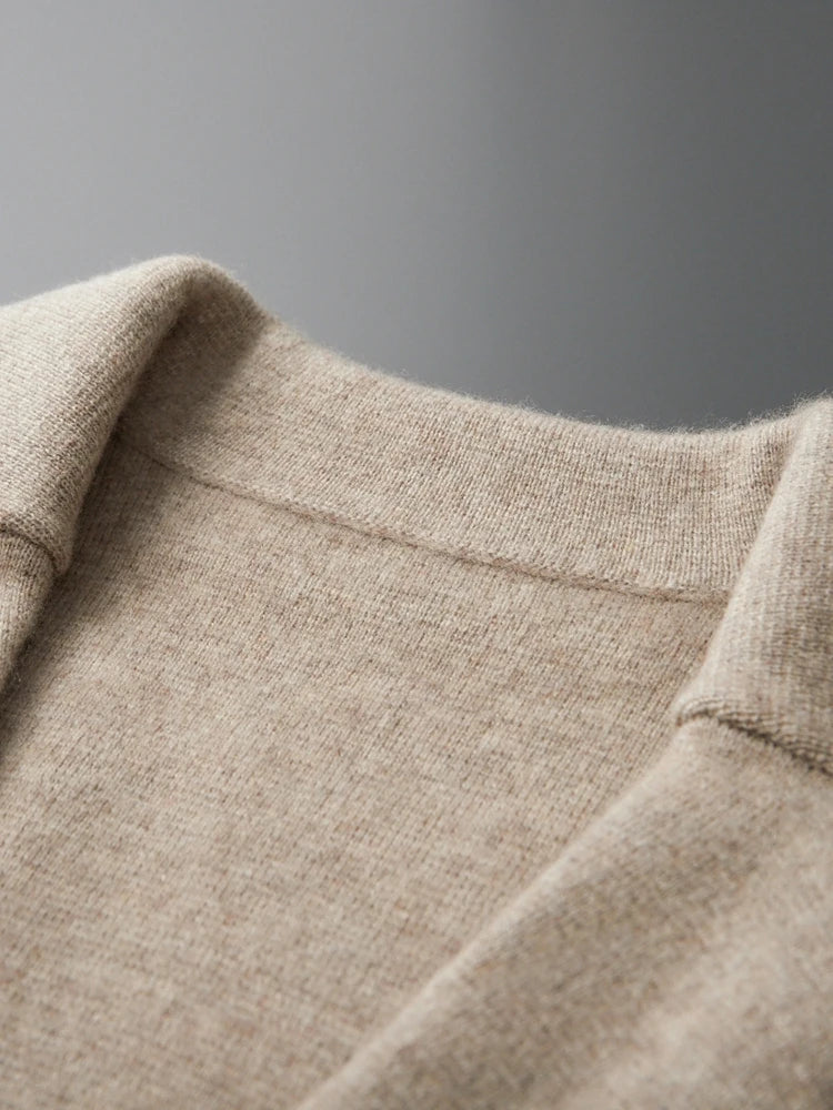 Men' 100% Cashmere Sweater Coat Cashmere Pants Suit Autumn Winter Thick Soft Warm Cashmere Knitwear Smart Casual Cashmere Suit