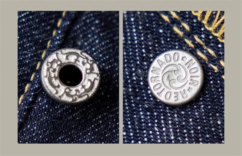 Red Tornado WW2 Model High Waist Loose Straight Men's Jeans 14oz Selvedge Denim Pants