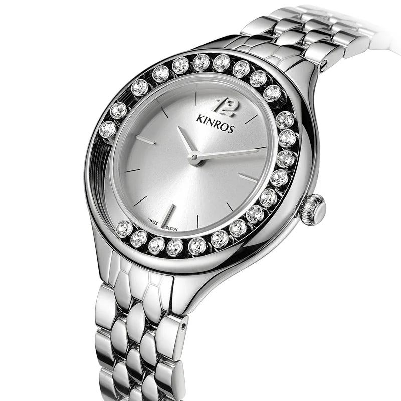 KINROS Women's pulsera Watch Accessories Elegant Luxury Diamonds, Free Shipping, Best Selling 2023, Gift, Sapphire Waterproof