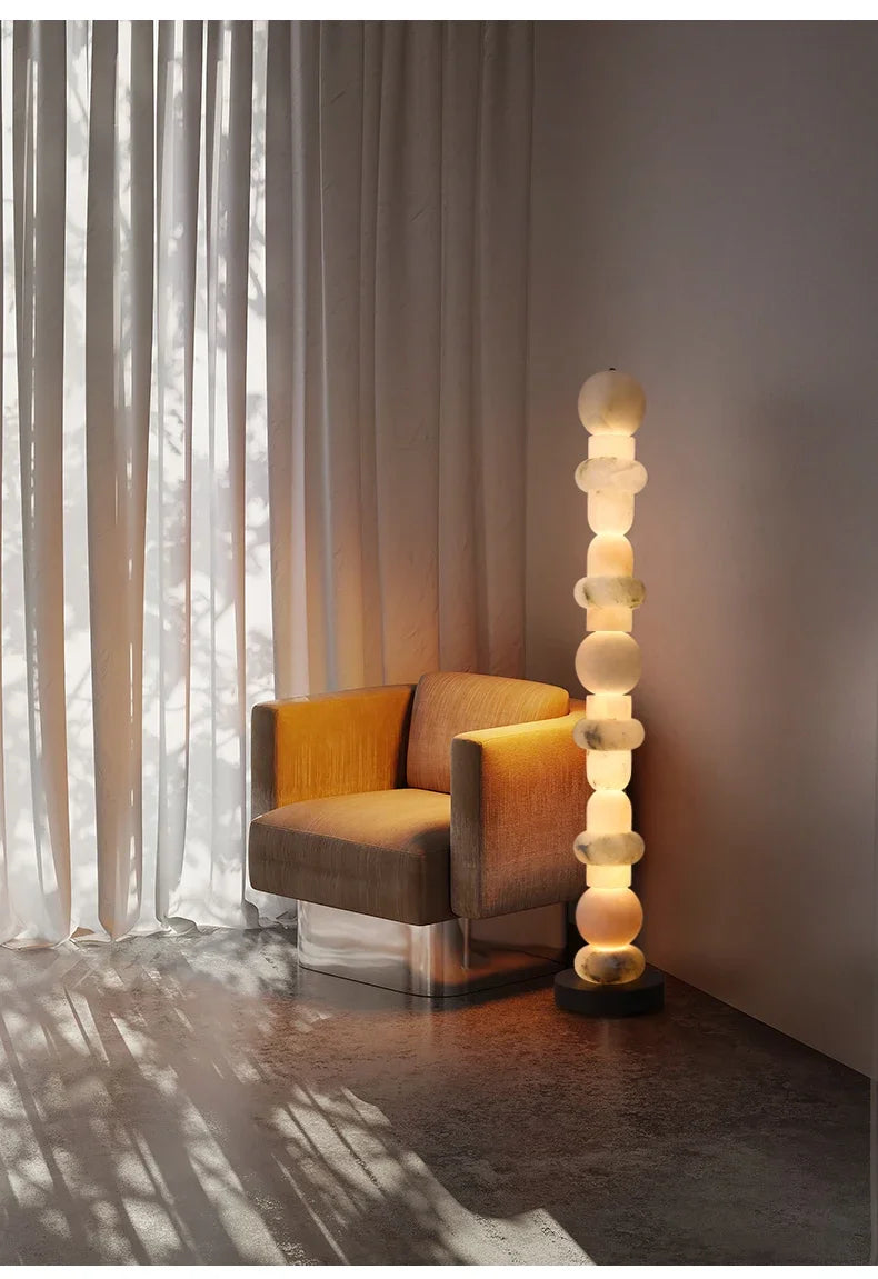Nordic Art Floor Lamp Room Decoration Light Living Room Bedroom Marble Standing Lamp Restaurant Dimmable Mood Light Led Lighting