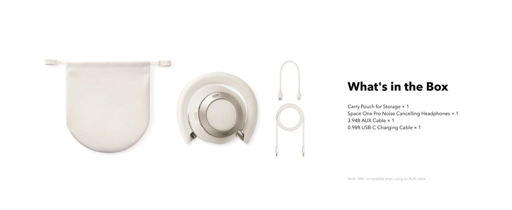 Adaptive Active Noise Cancelling Headphones Driven by 6 Mics, Super Foldable Design, 60H Lossless Audio, Ultra-Fast Charging