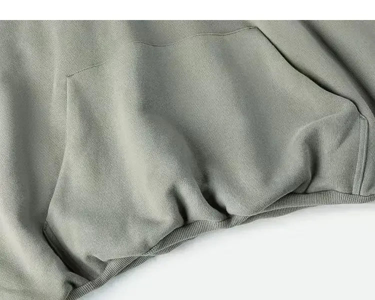 European style wide round tie pocket hoodie neutral Gothic street trend multi color fashion oversized hoodie hoodie streetwear