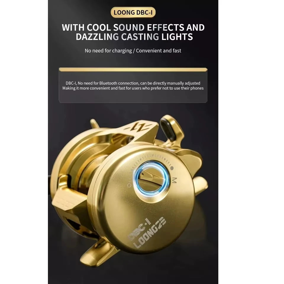 LOONGZE Airlite B50/100/200DBC-I BFS Baitcasting Reel Bait Finesse Fishing Reel All Metal Magnetic Brake System Lightweight