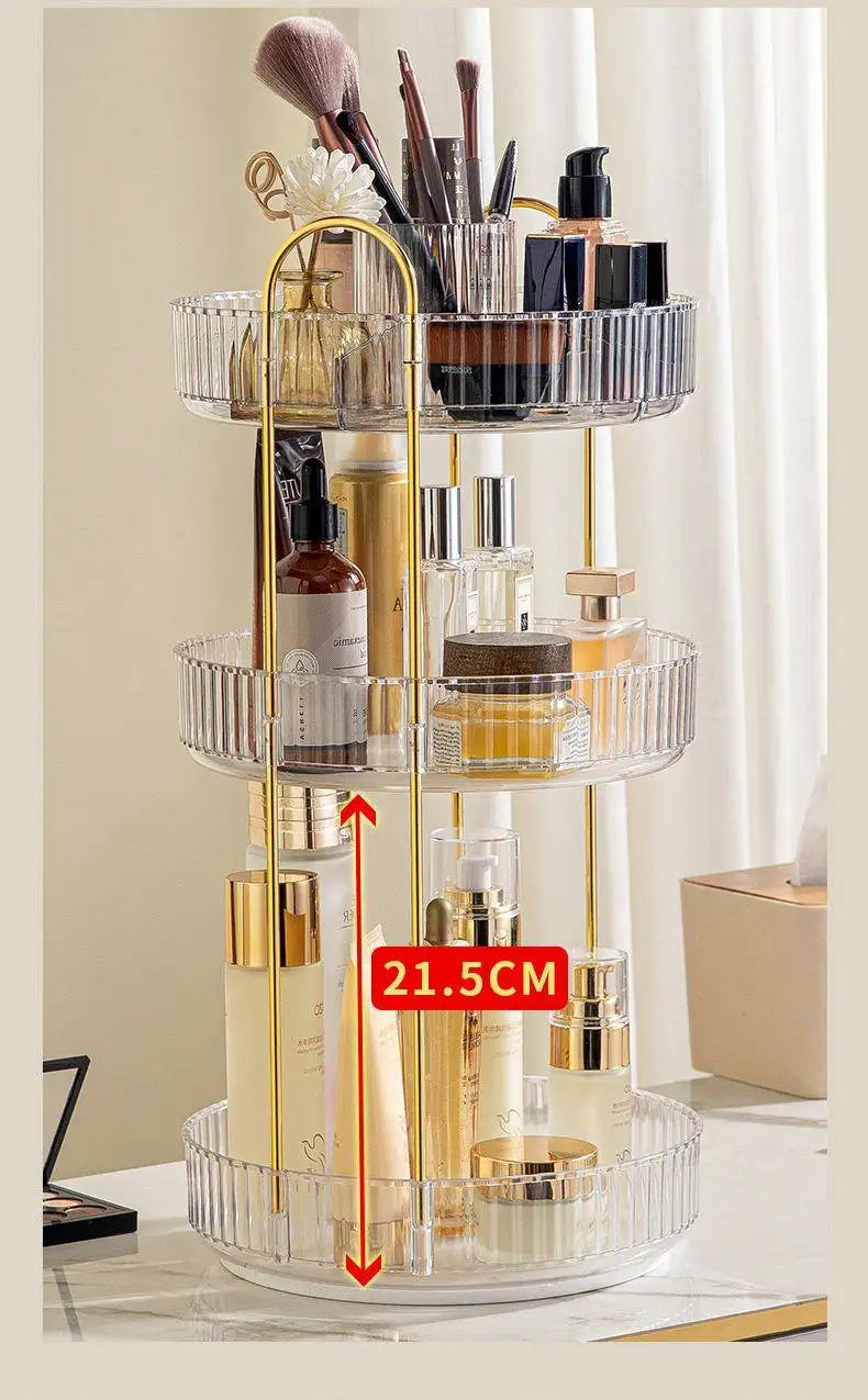 Luxury Rotating eup Storage Ra Perfume Cosmetic Organizer elf for Batoom Kitchen Desktop Skin Care Products Holder