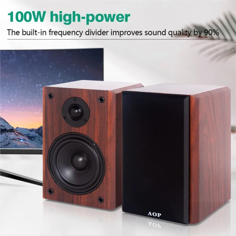 5 inch Passive Speakers 50W Sound Box 88dB Sensitivity Bookshelf Speaker 4-8ohm Monitor Audio XLR Input For Desktop Home Theater