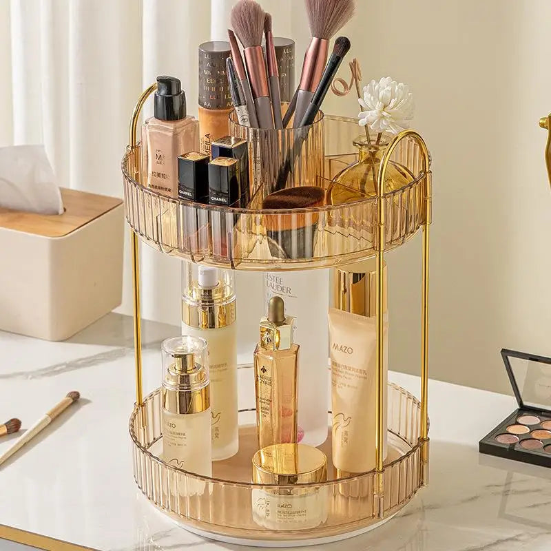Luxury Rotating eup Storage Ra Perfume Cosmetic Organizer elf for Batoom Kitchen Desktop Skin Care Products Holder