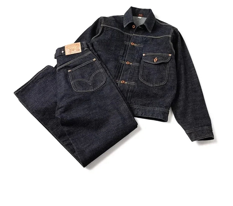 Non Stock 1936 Model Cowboy Selvedge Denim Jeans 36101B Amekaji Cinch Back Men Pants