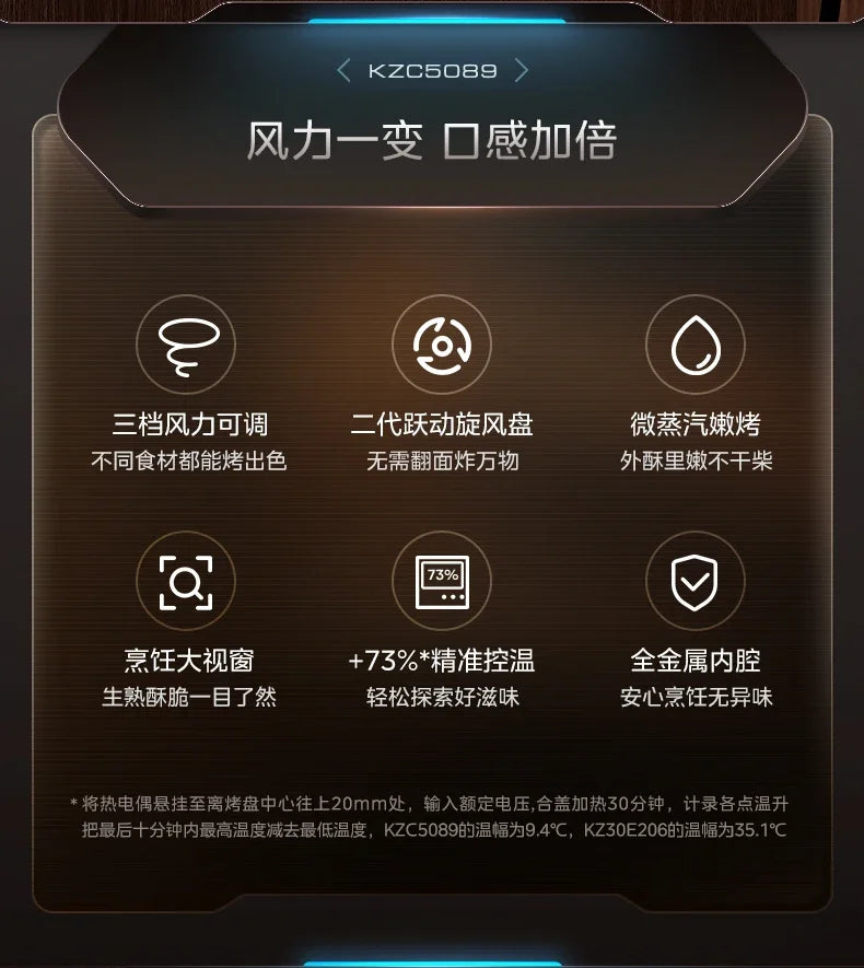 Large Capacity Air Fryer for Household Use Modern Kitchen Appliance Electric Cooking Machine with No Flip Visual Feature