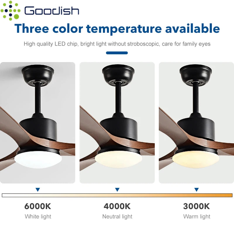 Modern Nordic Led Ceiling Fans with Lights Home Decoration Strong Wind with Focus Lamps for Kitchen Living Dining Room With Fan