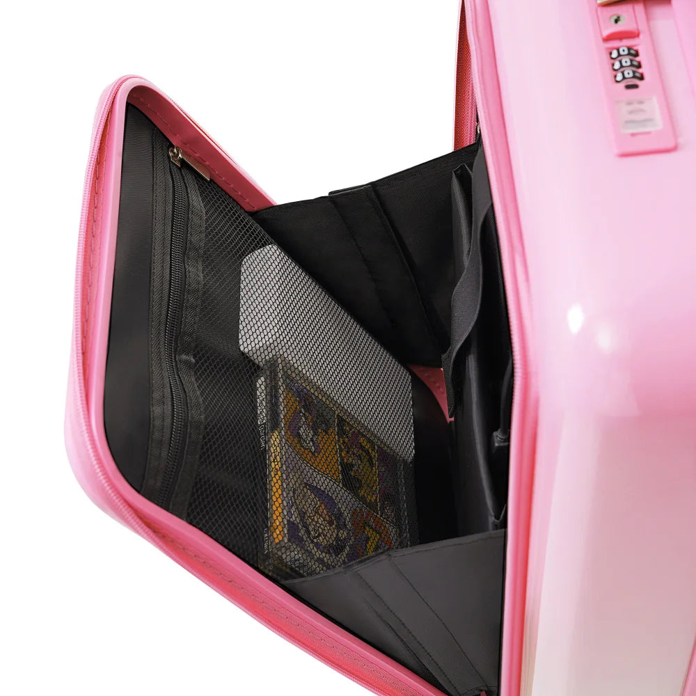 USB Port 20 24inch Front Opening Design Airline Certified Carry on Luggage ABS+PC Hard Shell Luggage with Spinner Wheels