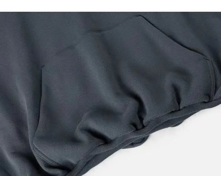 European style wide round tie pocket hoodie neutral Gothic street trend multi color fashion oversized hoodie hoodie streetwear