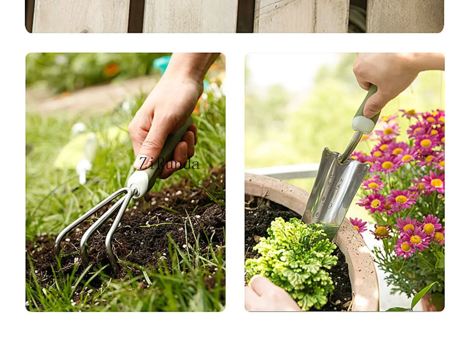 ~Gardening Stainless steel shovel tool 3-piece set Household potted plant planting flower shovel growing vegetable digging shove
